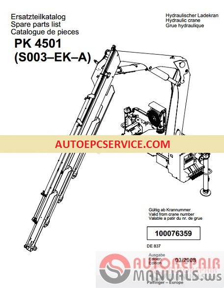 Palfinger crane service manual